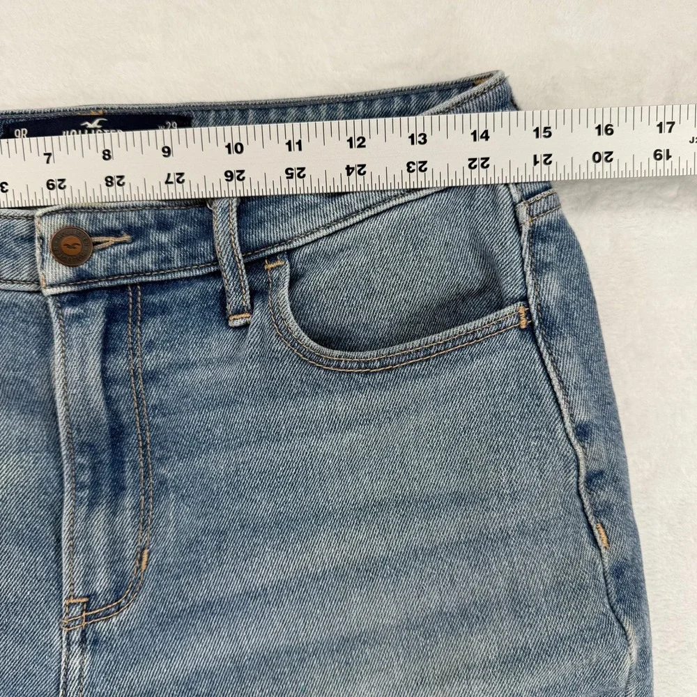 Hollister Women's Jeans 9R W29 L27 Ultra High Rise Mom Jean Patchwork Light Wash